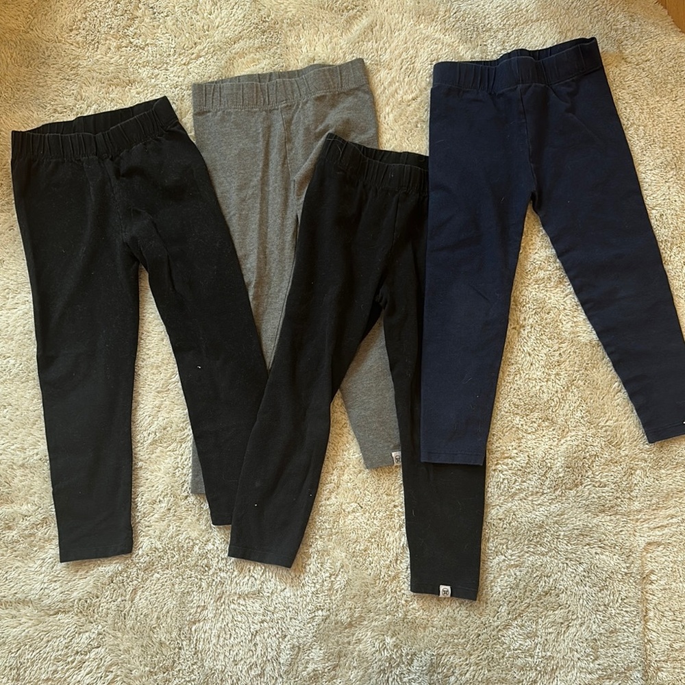 Honest baby organic cotton toddler Stretch Leggings - Black, Gray & Navy